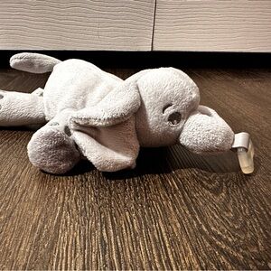 Philips Avent Elephant Plush Pacifier Holder 6” Stuffed Animal Toy